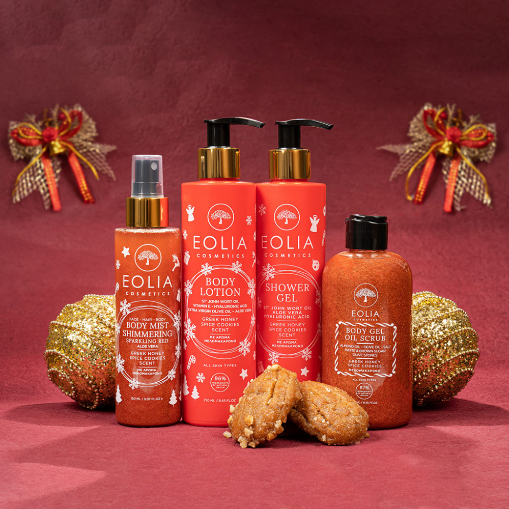 Gift Box XMAS Edition Eolia Cosmetics με άρωμα Μελομακάρονο (BODY